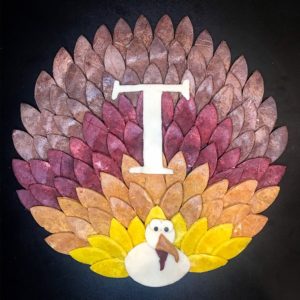 T is for Turkey, Typography Pie Art Series, 2019