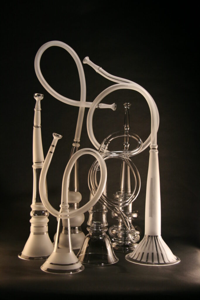 flameworked glass horns