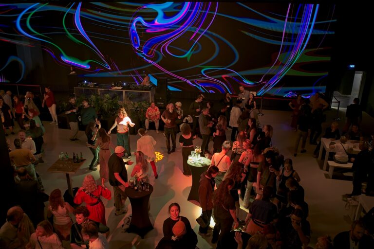 800+ people dance the night away at our Closing Night Party.